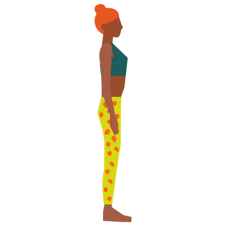 Female yoga trainer  Illustration