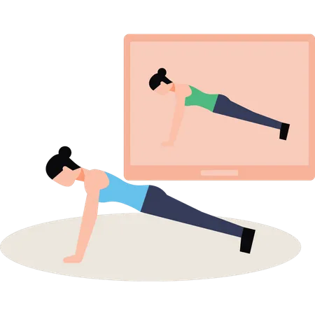 Female Yoga Trainer  Illustration