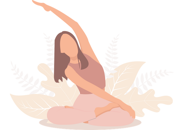 Female yoga trainer  Illustration