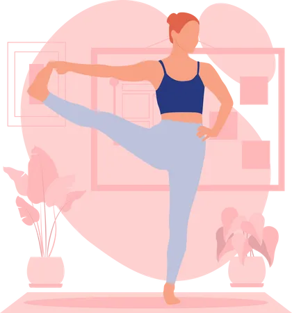 Female yoga trainer  Illustration