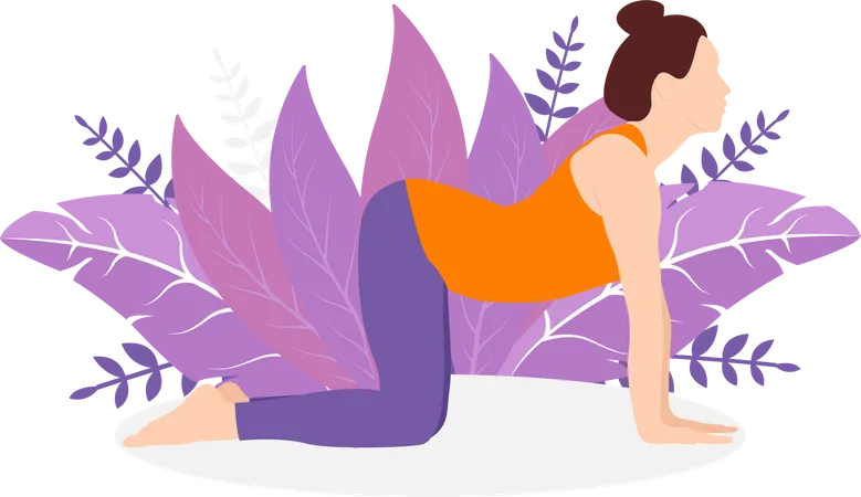 Female yoga trainer  Illustration