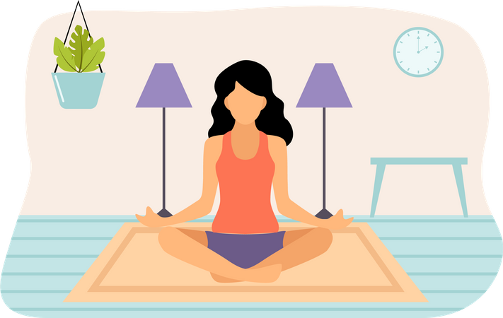 Female Yoga trainer  Illustration