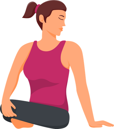 Female Yoga Trainer  Illustration