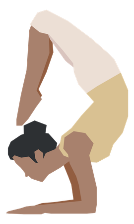 Female Yoga trainer  イラスト