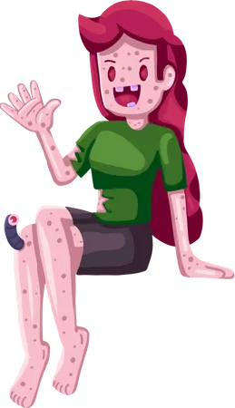 Female Zombie  Illustration