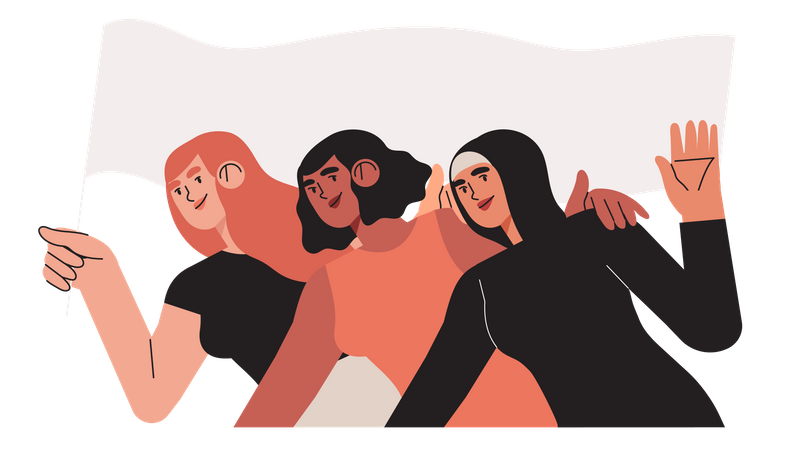 Female's empowerment movement  Illustration