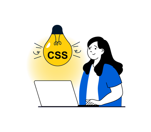 Développeur CSS féminin  Illustration