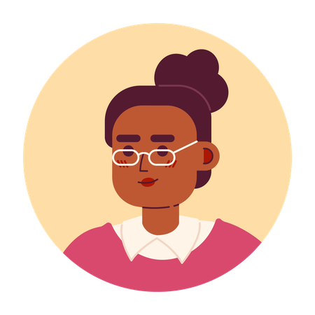 Femme adulte à lunettes  Illustration