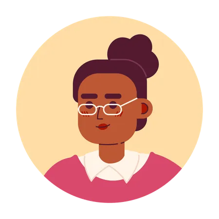 Femme adulte à lunettes  Illustration