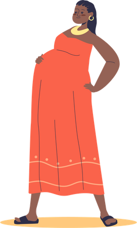 Femme africaine enceinte  Illustration