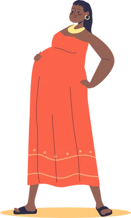 Femme africaine enceinte  Illustration