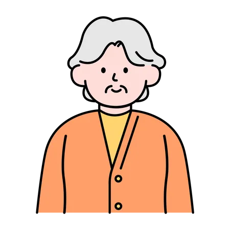 Femme âgée  Illustration