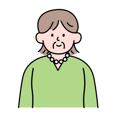 Femme âgée  Illustration