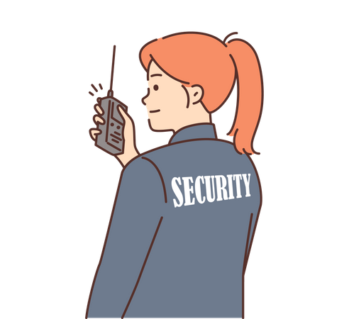 Agent de sécurité féminin  Illustration