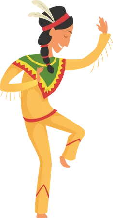 Femme amérindienne  Illustration