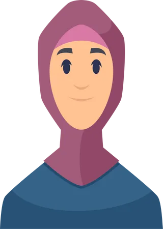 Femme arabe en hijab  Illustration