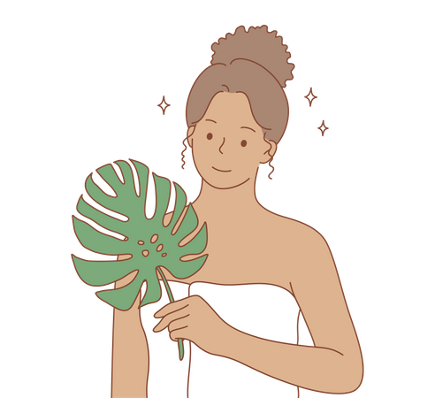 Femme au spa  Illustration