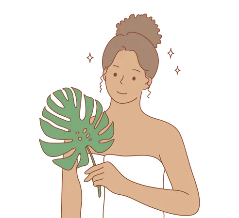 Femme au spa  Illustration