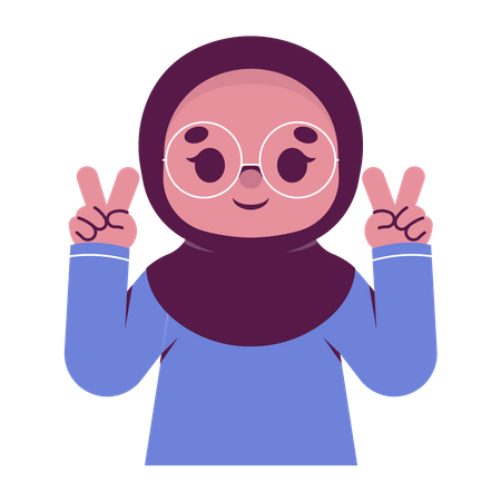 Femme avec hijab  Illustration