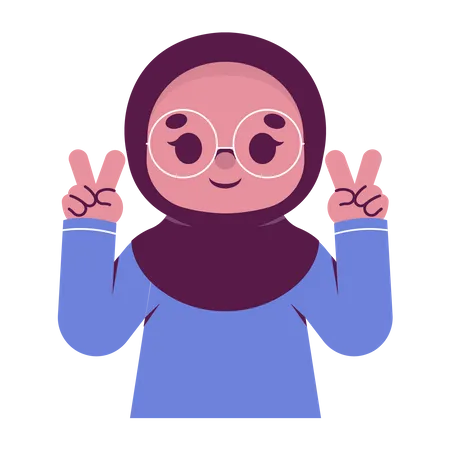 Femme avec hijab  Illustration