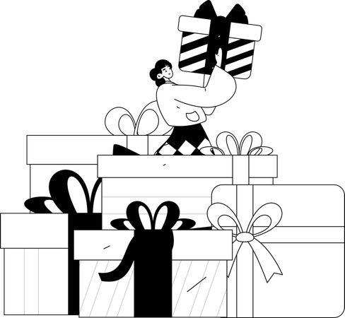 Femme ayant une offre d'achat  Illustration
