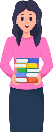 Femme bibliothécaire  Illustration