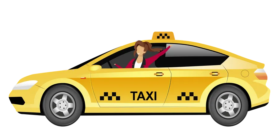 Chauffeur de taxi  Illustration