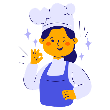 Femme chef  Illustration