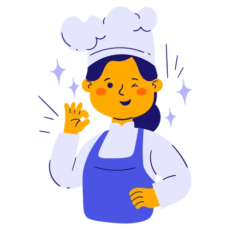 Femme chef  Illustration