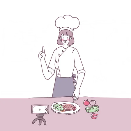 Femme chef  Illustration