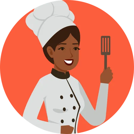 Femme chef  Illustration