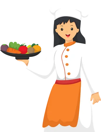 Femme chef  Illustration