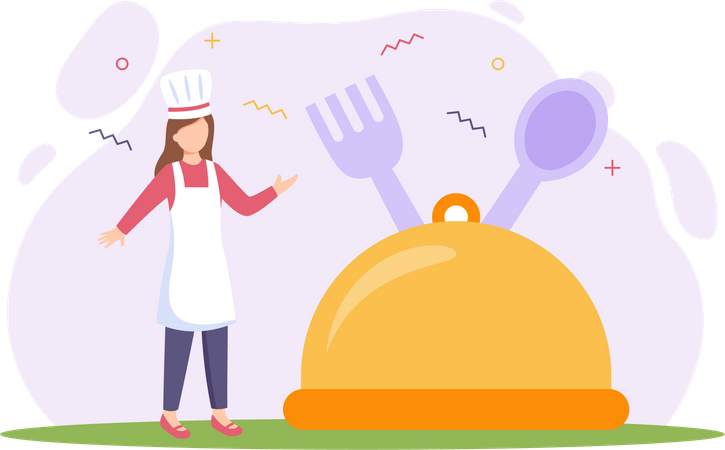 Femme chef  Illustration