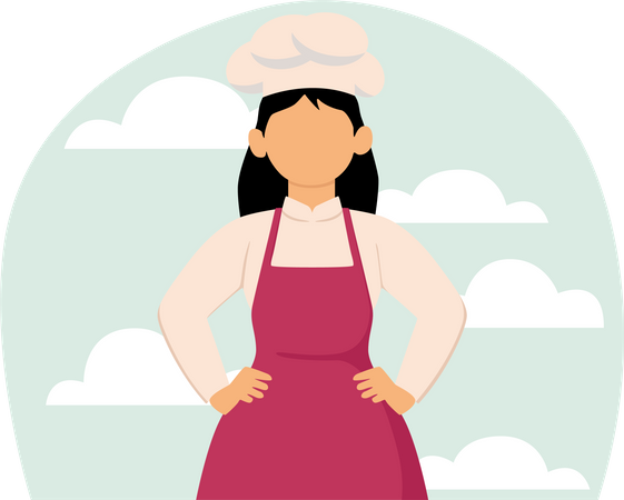 Femme chef  Illustration