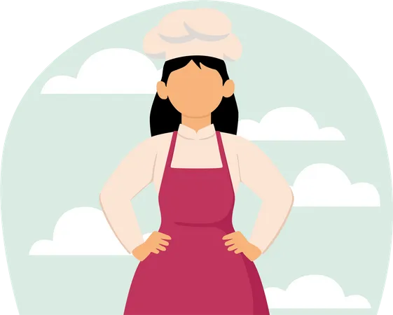 Femme chef  Illustration