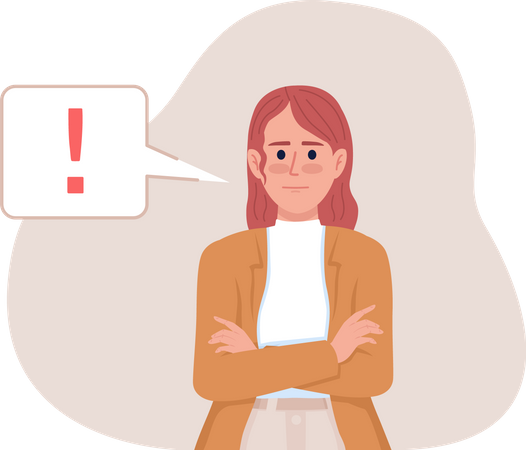 Femme confiante  Illustration