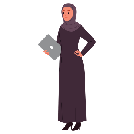 Femme d'affaires arabe  Illustration