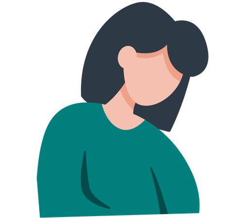 Femme d'affaires debout en t-shirt vert  Illustration