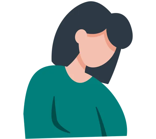 Femme d'affaires debout en t-shirt vert  Illustration