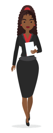 Femme d'affaires tenant un fichier  Illustration