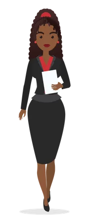 Femme d'affaires tenant un fichier  Illustration