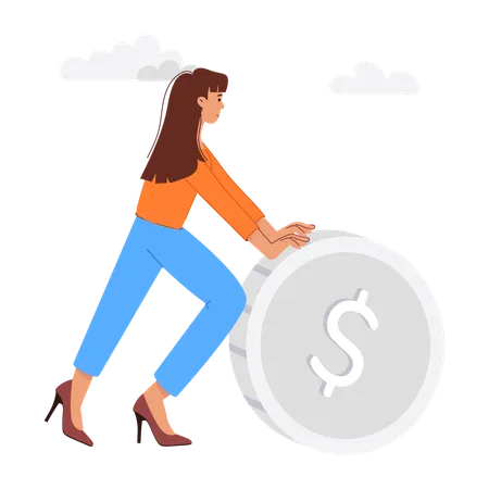 Investisseur femme d'affaires  Illustration