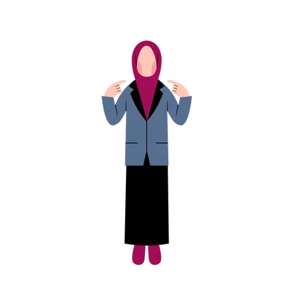 Femme d'affaires islamique  Illustration