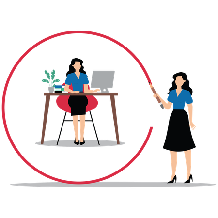 Une femme d'affaires offre du mentorat sur son lieu de travail  Illustration