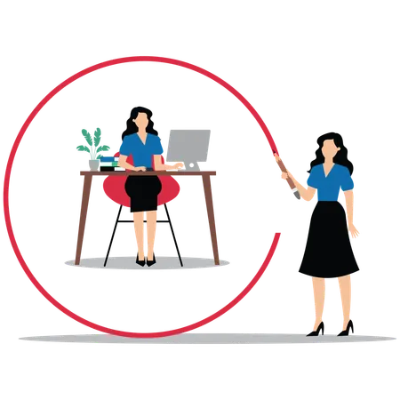 Une femme d'affaires offre du mentorat sur son lieu de travail  Illustration