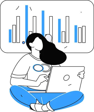 Une femme d'affaires présente un rapport d'analyse lors d'une réunion  Illustration