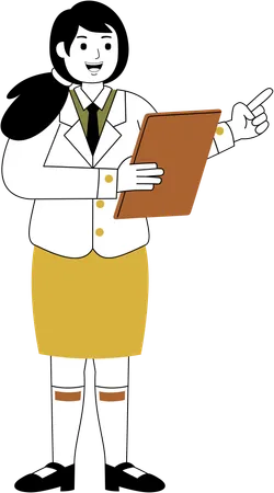 Femme d'affaires travaillant  Illustration