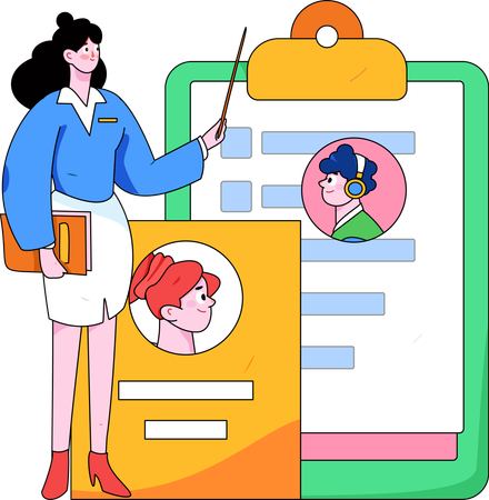 Une femme d'affaires trouve un nouveau dirigeant  Illustration