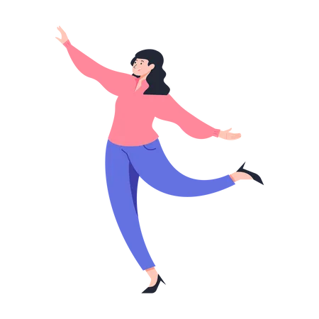 Femme qui danse  Illustration