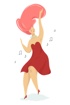 Femme qui danse  Illustration